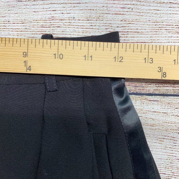TEMPESTA Black Dressy Tuxedo Slacks Puddle Pants 4 - Picture 11 of 14
